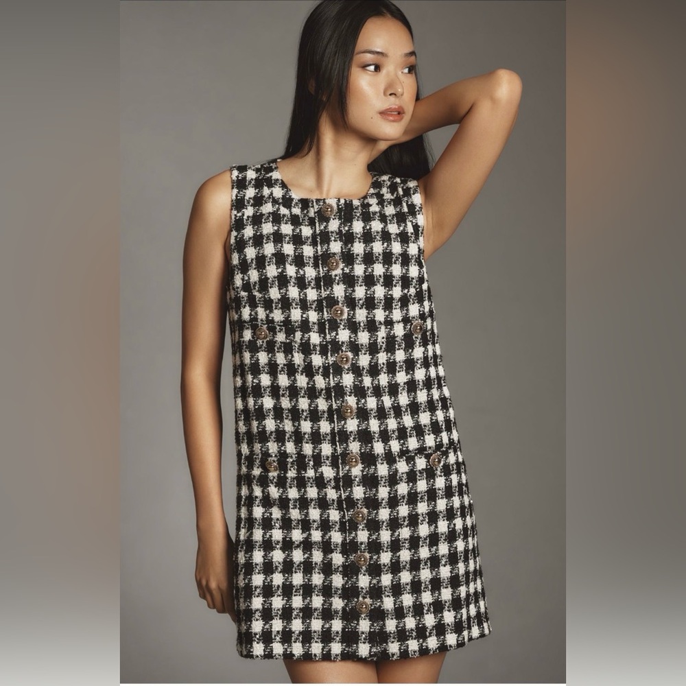 Reformation tropez tweed mini dress